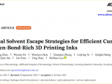 昆明医科大学附属口腔医院郭维华教授团队在Advanced Science发文 用于高效固化富含氢键的3D打印墨水的通用溶剂逃逸策略